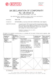 Conformity declaration UKCA